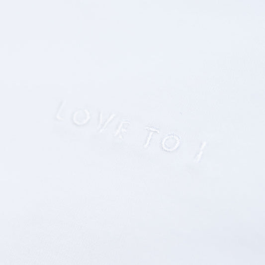T-shirt / LOVE TO i (White Embroidery)