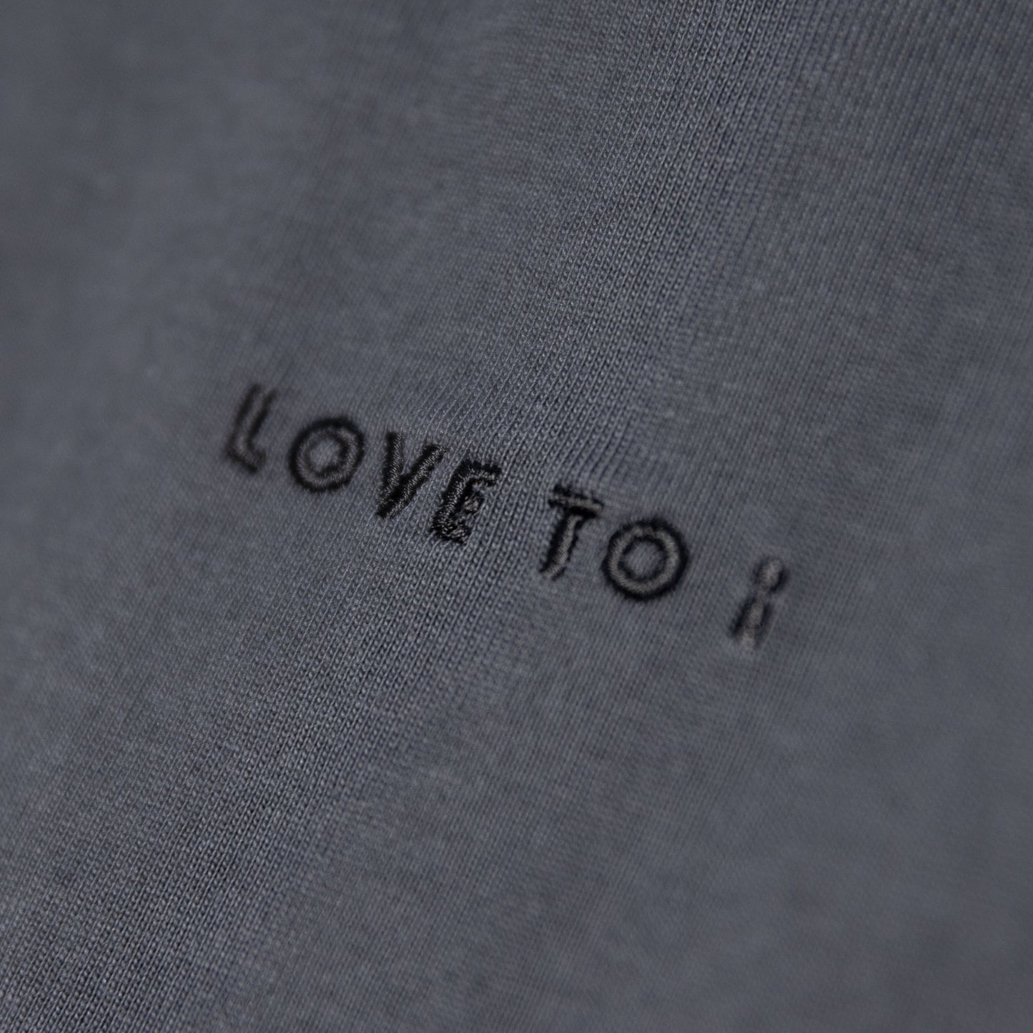 T-shirt / LOVE TO i (Black Embroidery Tee)
