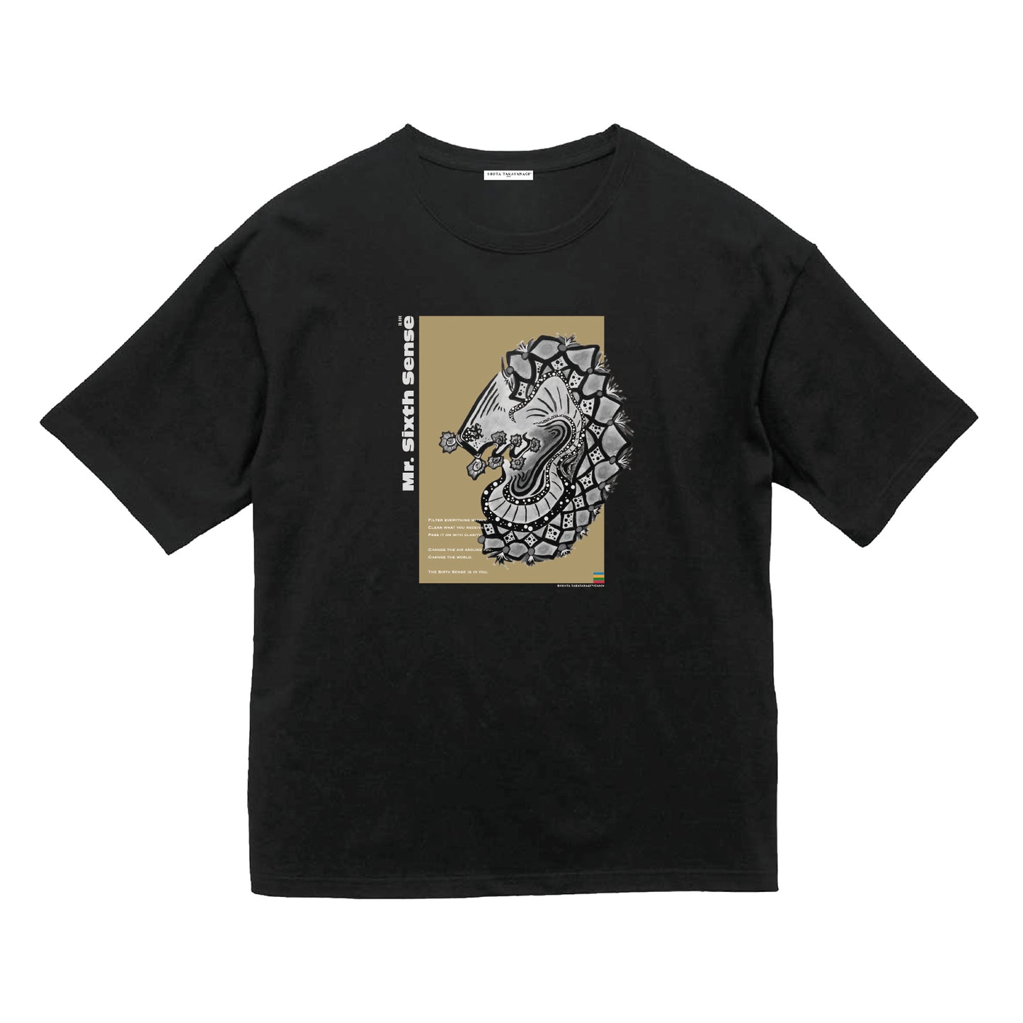 Mr. Sixth Sense Tee / 第六感クン｜Black × Monochrome
