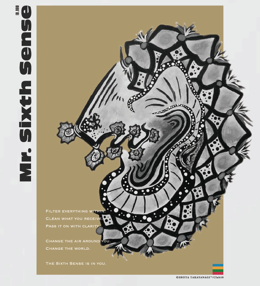 Mr. Sixth Sense Tee / 第六感クン｜White × Monochrome
