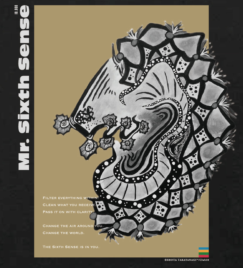Mr. Sixth Sense Tee / 第六感クン｜Black × Monochrome
