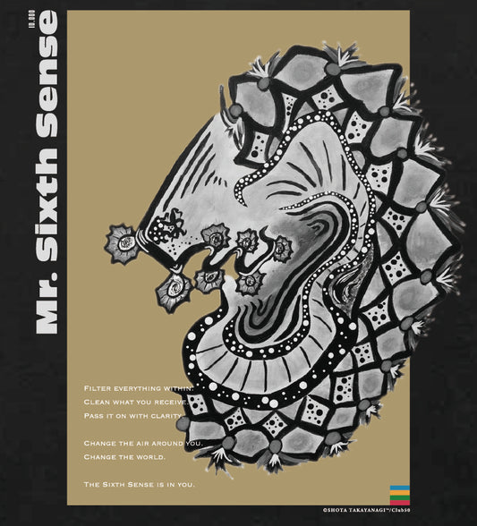 Mr. Sixth Sense Tee / 第六感クン｜Black × Monochrome