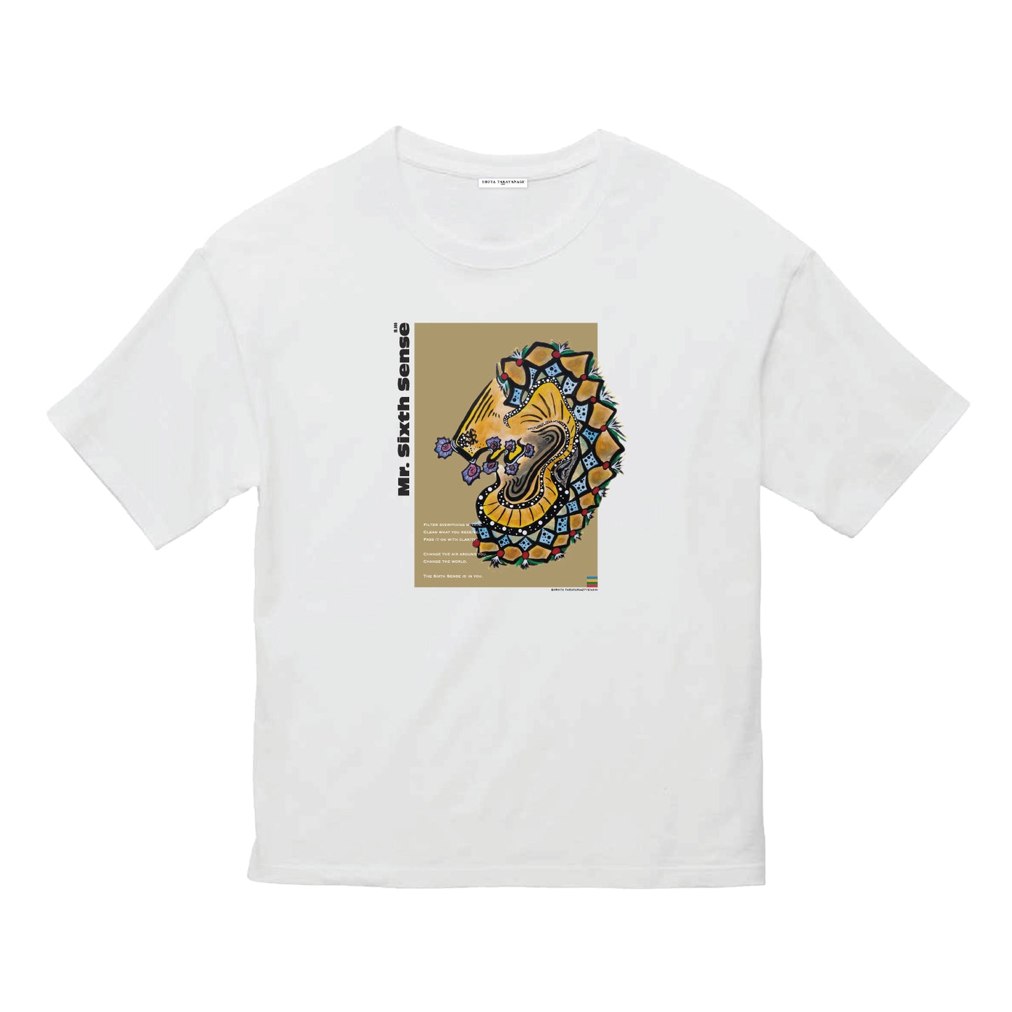 Mr. Sixth Sense Tee / 第六感クン｜White × Color