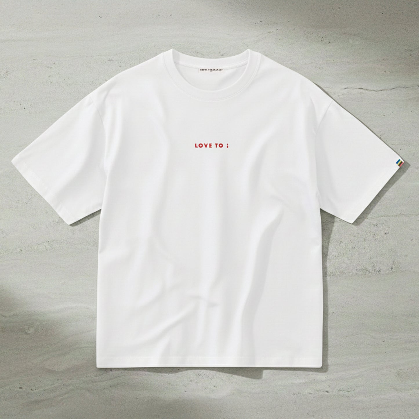T-shirt / LOVE TO i (Red Embroidery Tee)