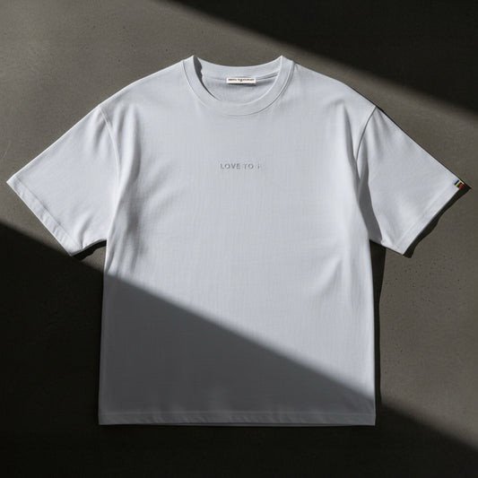 T-shirt / LOVE TO i (White Embroidery)